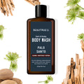 Private Label Body Wash Men Bright Cardamom Dry Papyrus Aromatic Palo Santo Natural Shower Cleanser Skin Care