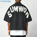 Manufacturer Custom Men's Blank Box Cut Tee Shirt Boxy Fit Nylon Zip Shirt With Back Graphic Print Oversized Boxy T-shirts Men