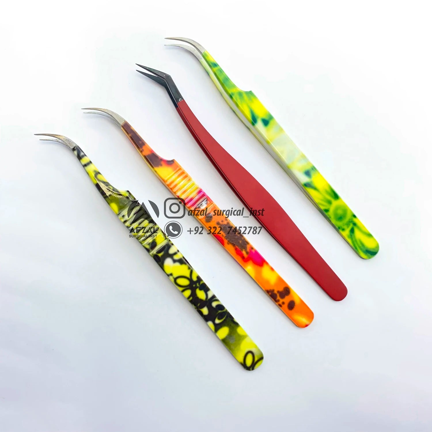 Paper Coated Custom Design Tweezers Collection Private Label Stainless Steel Lash Tweezer Eyelash Extension Fiber Tip Tweezers