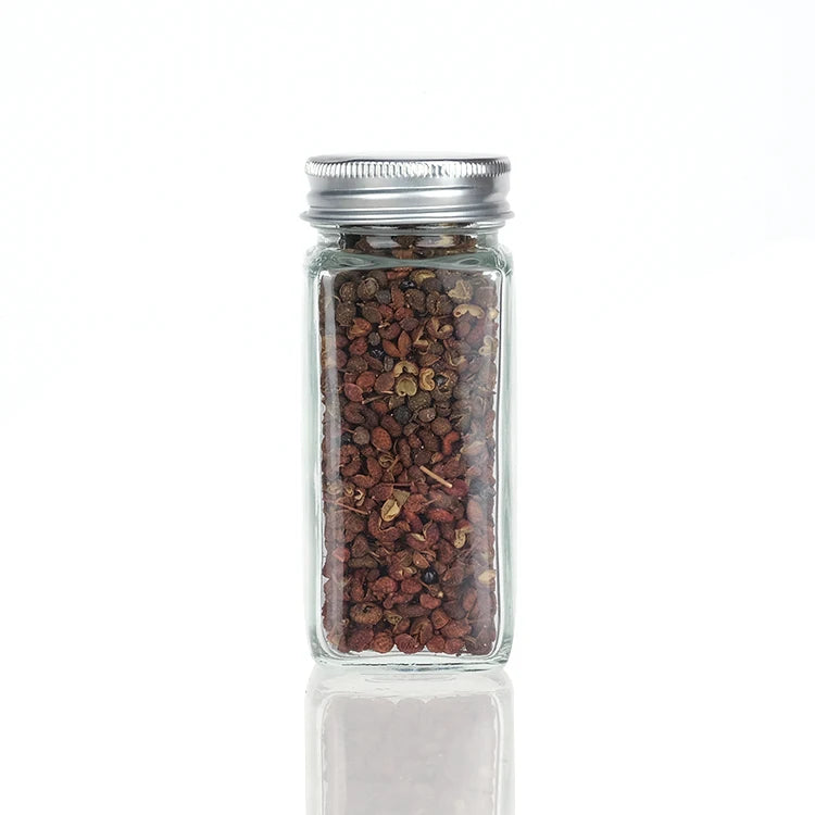 Custom Label 120Ml 180Ml 240Ml Sealing Spice Jar Kitchen Storage Bottle Glass Bottle With Round Shaker Lids