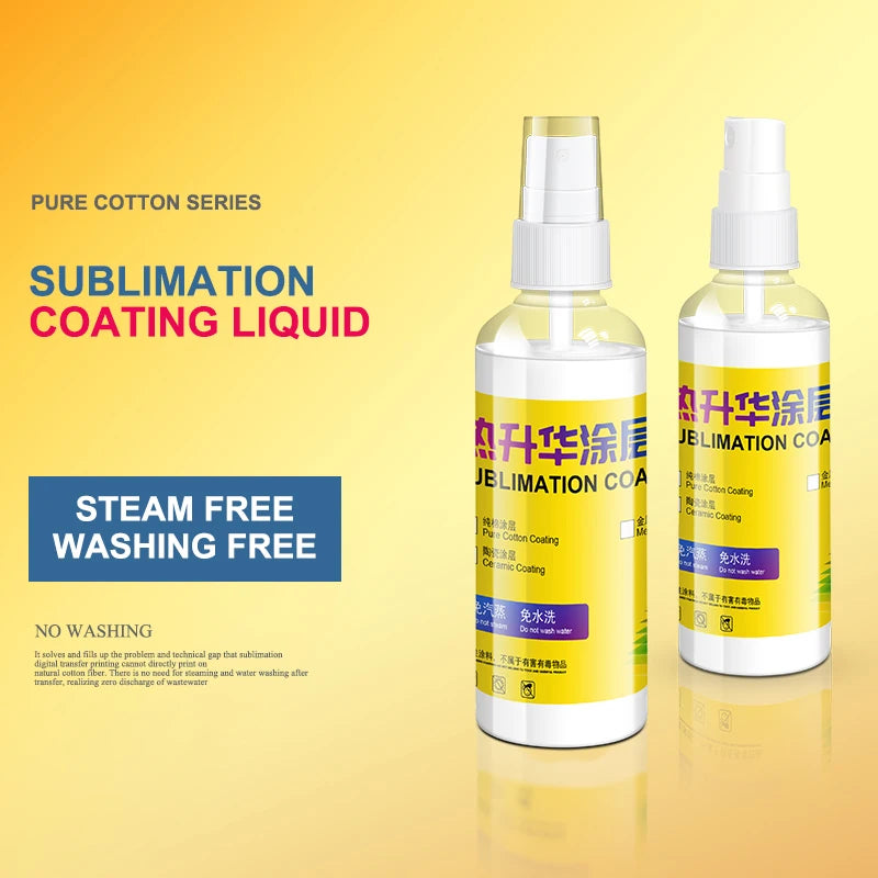 Hot Sale 100ml Spray Bottle Sublimation Coating for Cotton Fabric Pretreatment Liquid