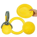 Indestructible Swinging Rope Float Dog Pet EVA Floating Foam Play Fetch Ring Balls Toy 9cm Hole in the Middle Dog Ball Pet Toys