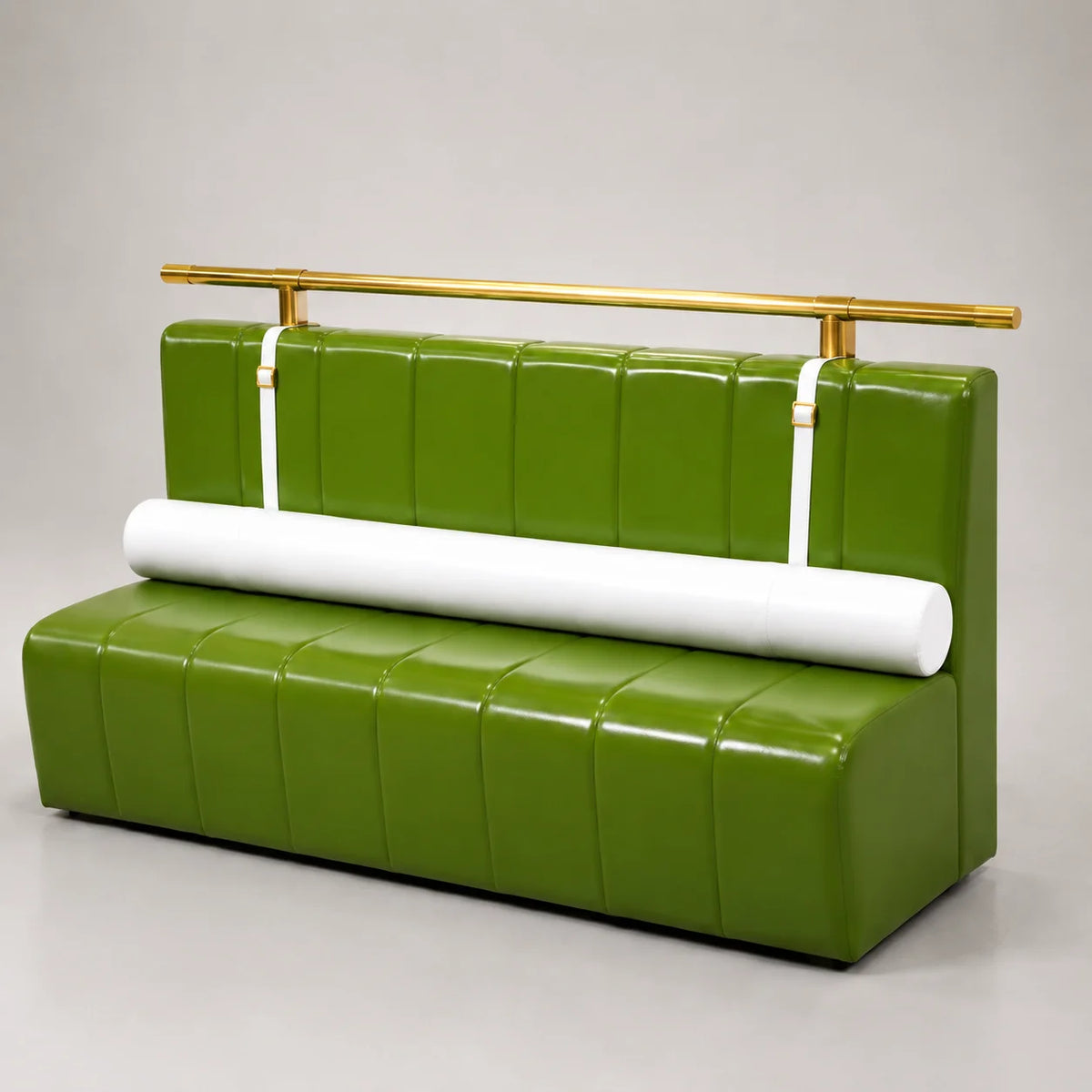 In Stock Modern Designer Solid Wood Restaurant Booth Sofa Ready to Ship Leather Long Bench Seating Bar Cafe Lounge Furniture MegaBDM