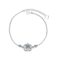 XRA002 Classic 925 Sterling Silver Designer Four Leaf Clover Fine Jewelry 0.5CT Moissanite Luxury Bracelet for Women Party Gift