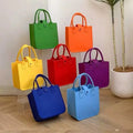 MU Small Felt Bag 23*23*12cm Fabric Gift Bags Handbag Grocery Premium Reusable Felt Tote Shopping Bag