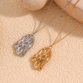 Dreamidea Trendy Stainless Steel Abstract Irregular Link Chain Pendant Necklace Gold Plated Waterproof Jewelry for Men MegaBDM