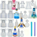 5-piece Resin Silicone Mold Perfume Bottles Suitable Resin Casting Set Home Decoration Desktop Display DIY Friendly for Beginner MegaBDM