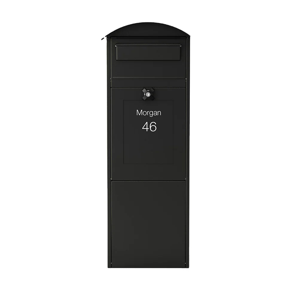 Large Powder Coated Steel Waterproof Anti-Theft Free Standing Drop Letter Box Mailbox with Package Multi Parcel Box for Home Use