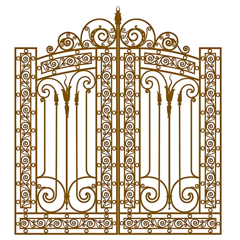Elegant Stylish Iron Gates Home Front Entrance Secure Design Maximize Safety Add Charm Your Property 7ft Height 3D Modeling