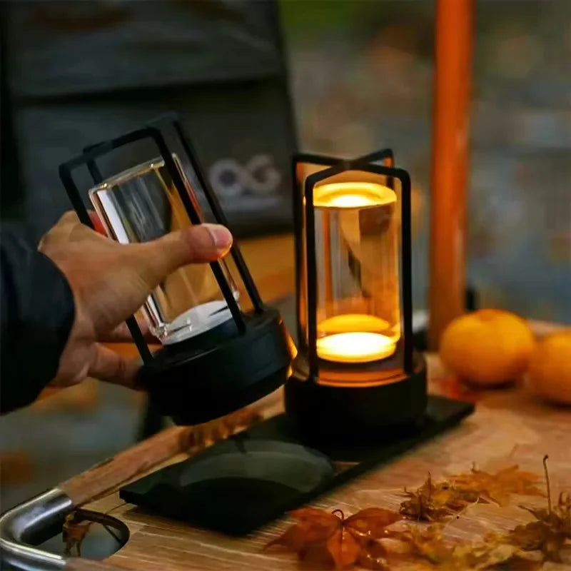 Stylish Touch-Activated Table Light  USB Rechargeable Dimmable Luxury Design for Bedside & Hospitality