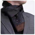 Exve Exclusive Black and Camel Brown Square Pattern Double-Sided Traditional Turkey Scarf & Shawl