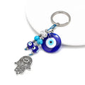 Palm Key Chain Turkish Blue Eye Jewelry Fatima Hand Alloy Pendant Home Wall Pendant