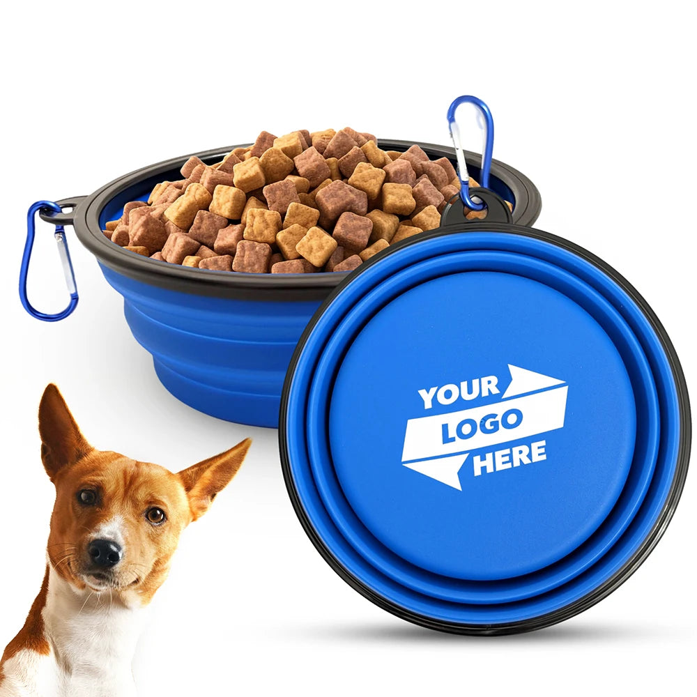 Custom Logo Lightweight Collapsible Pet Bowl Portable Dog Travel Water Dish for Promotional Activities