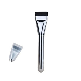 Ultra-Thin Flat Foundation Brush with Metal Handle and Synthetic Hair-Protective Cover Seamless Lightweight Makeup Brush