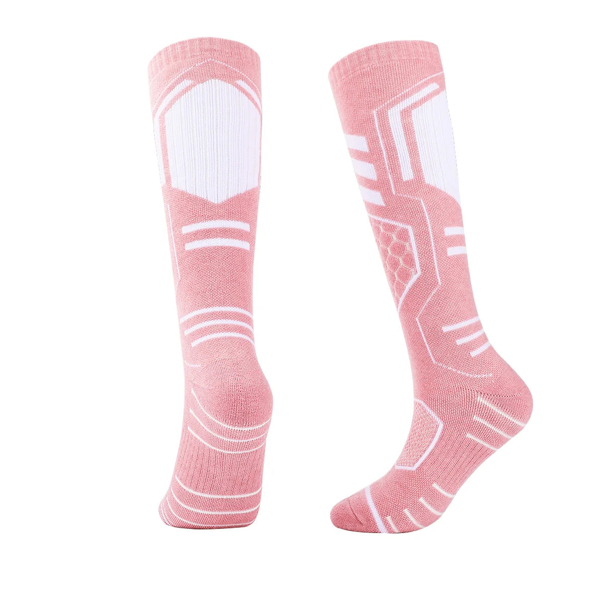 Wool Ski Socks for Children Summer Outdoor Sports Breathable Thick Long Warm Crew with Knitted Techniques and Logo on Bottom