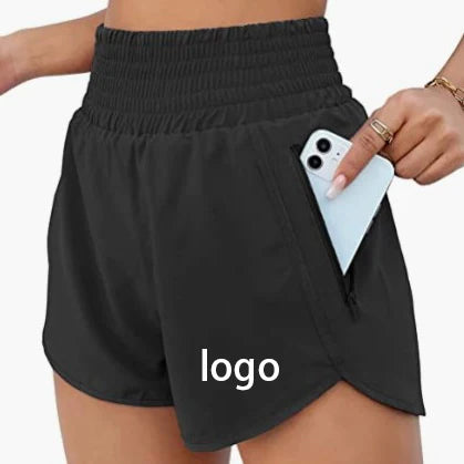 Running Polyester Quick Dry 2 in 1 Double Layer Athletic Gym Women's Shorts