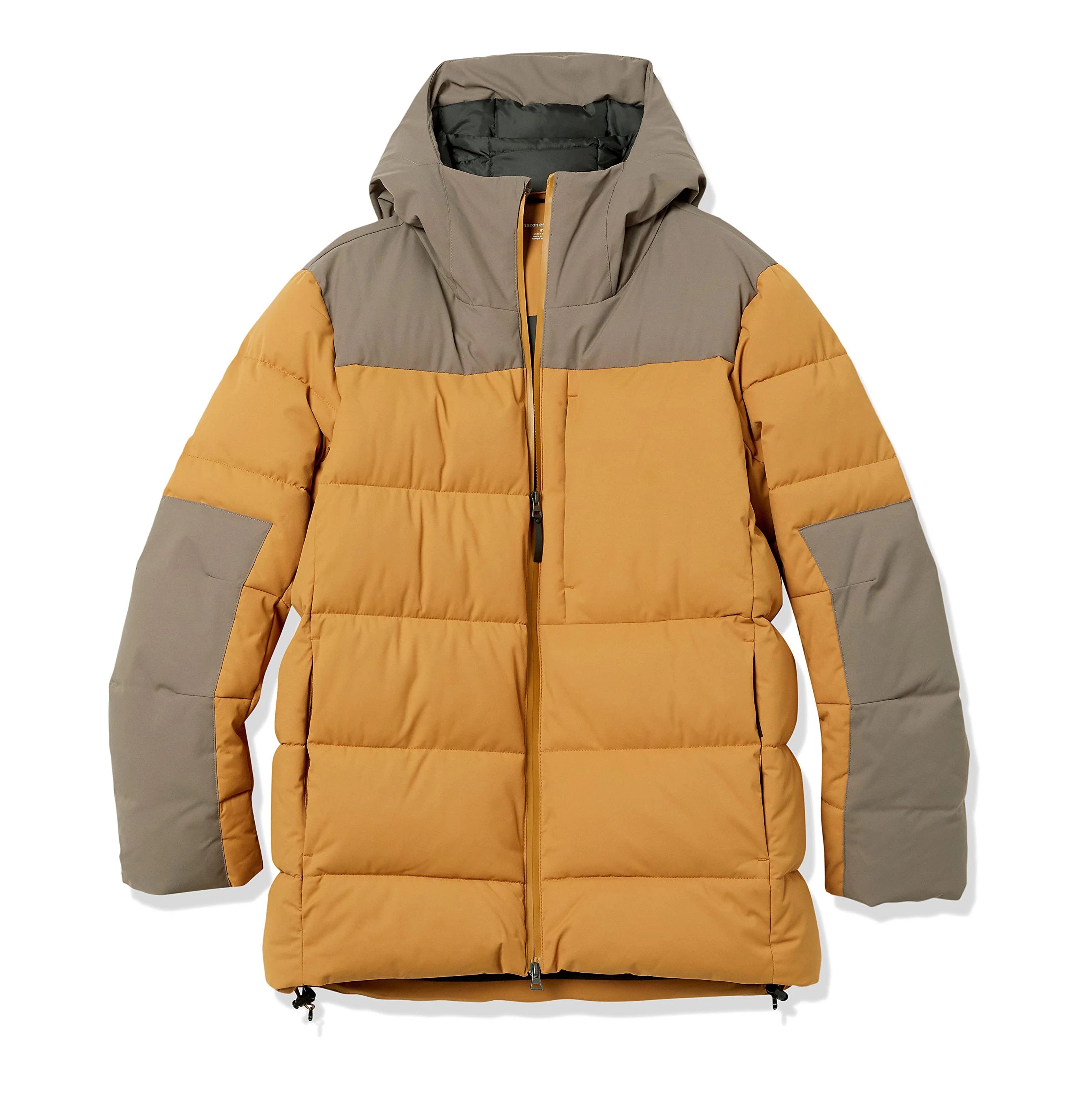 Men's Casual Winter White Duck Parka Jacket Solid Color Hooded Puffer Coat with Zipper Closure Breathable Thick Coats Plus Size
