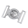 Custom Silver Chrome Plated Interlocking Belt Buckle