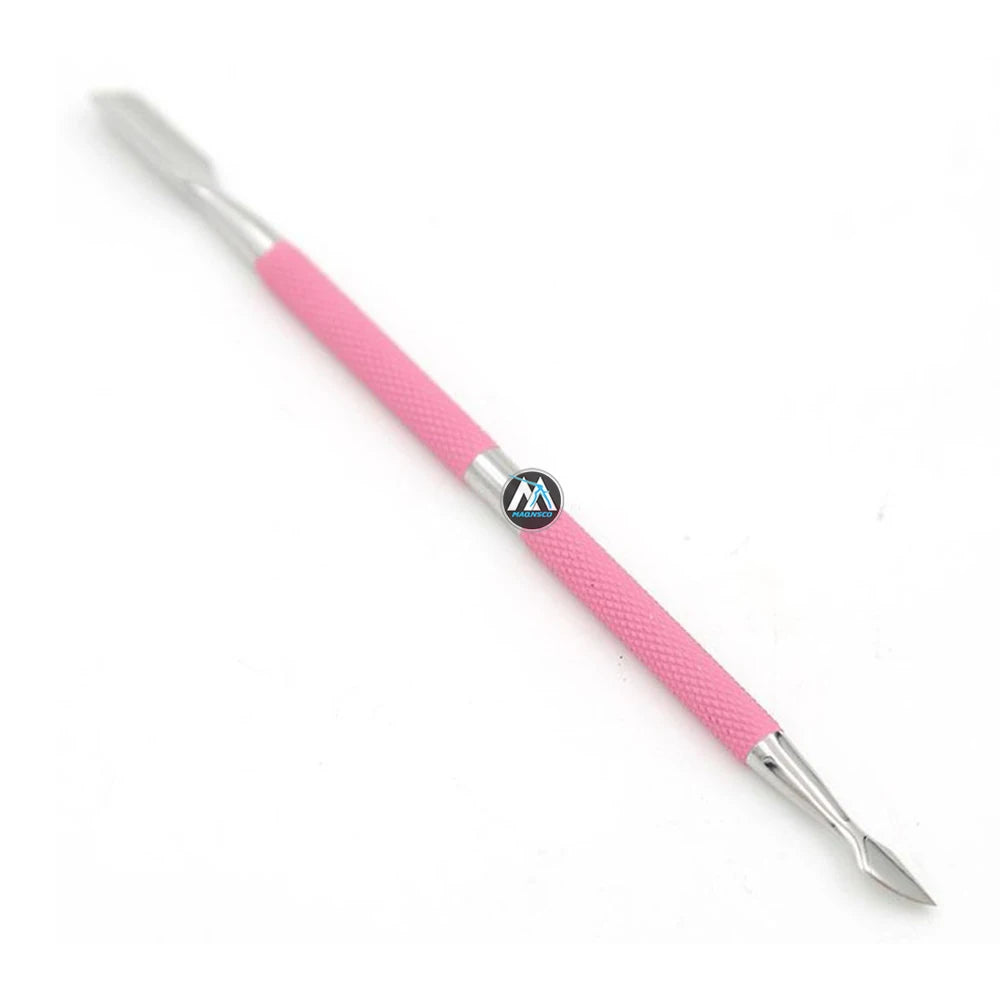 Professional Cuticle Pusher & Manicure Tool Dual-Ended Stainless Steel Wide Jaw Opening Ergonomic Grip for Finger and Baby Use