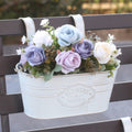 Vintage Metal Hanging Flower Pot Garden Fence Planter for Balcony Decoration Retail & Wholesale
