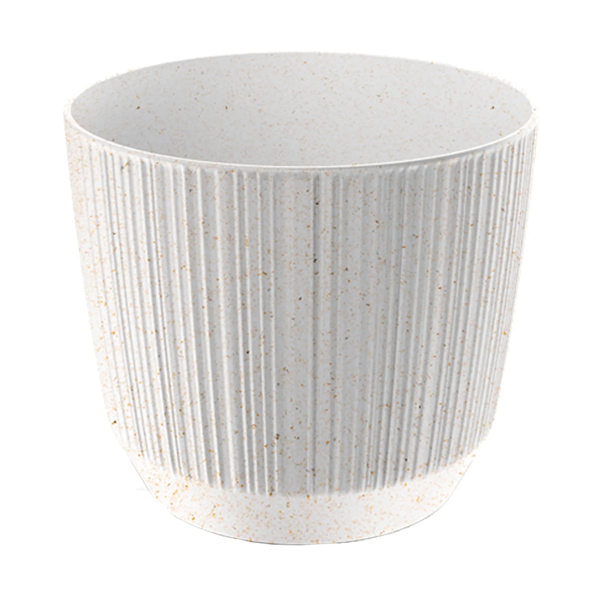 Off-white flower pot without reservoir RYFO ECO collection 12.6 x 12.6 x 10.8 cm capacity of L.