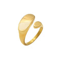 Fashion 18K Gold Irregularity Minimalistic Adjustable Women Jewelry Cuff Ring Accessories