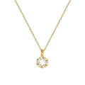 Wholesale S925 Sterling Silver Gold Plated Round Pendant Moissanite Necklace Custom for Women Party Gift Daily Wear
