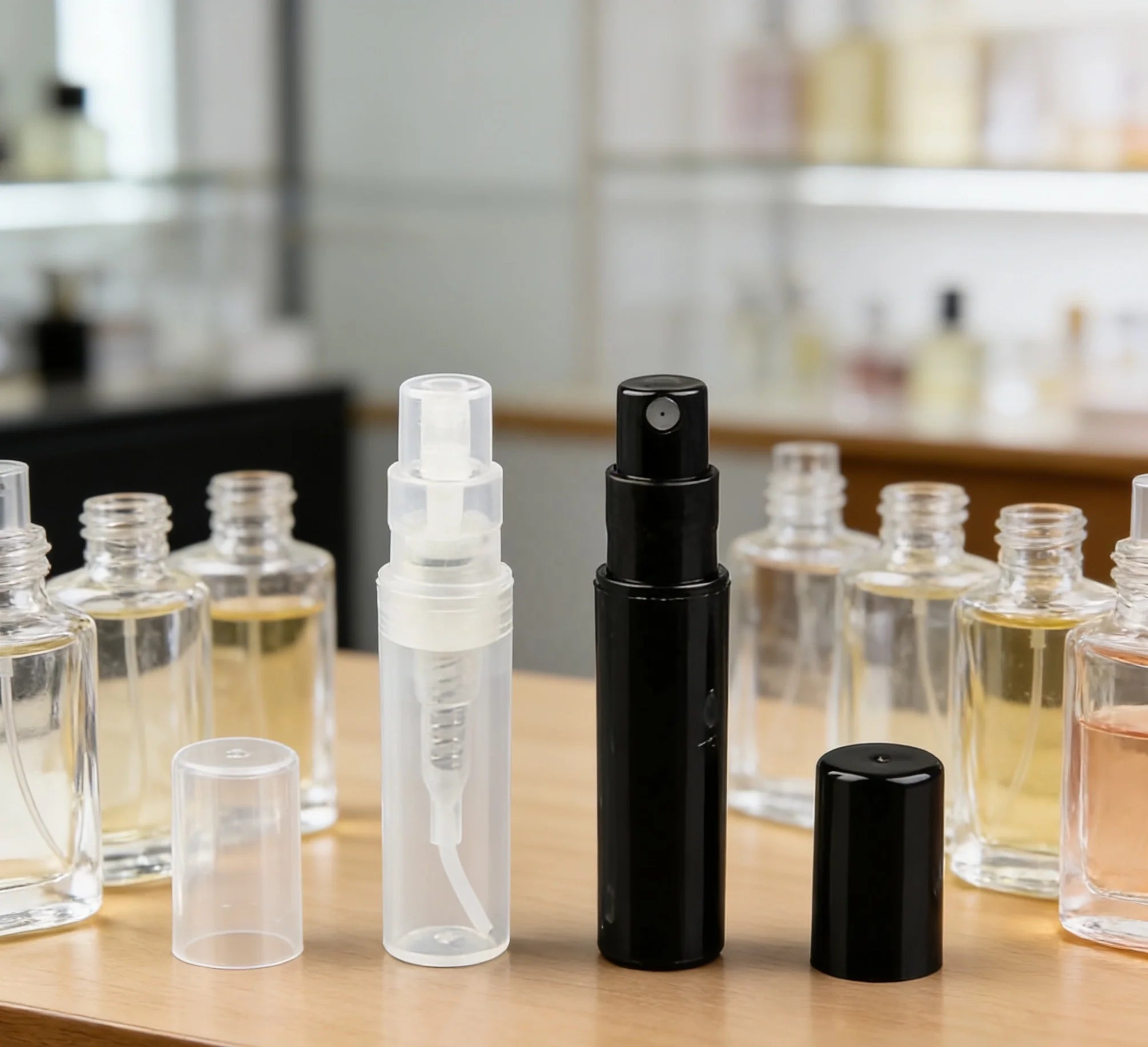 Mini Perfume Sample Bottle 3ML 2ML 5ML Spray with Rubber Stopper Three Sizes Convenient Kinds of Perfume Bottle