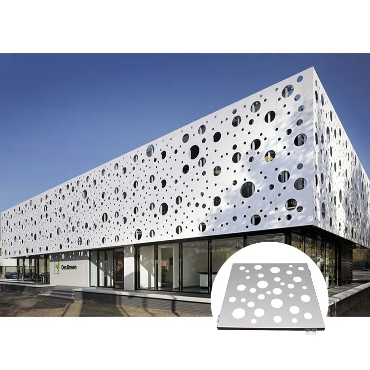 Customized Modern PVDF Coating Perforated Carved Aluminum Veneer Curtain Wall for Exterior Building Facade