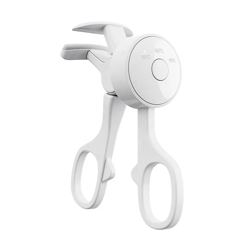 Portable Long-Lasting Thermal Eyelash Curler Electric Heated Comb for Eye Lash Perm Beauty Makeup Tool Made of Plastic