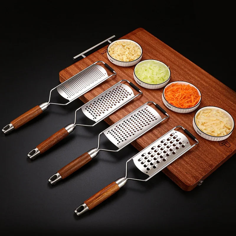 Sale Wooden Handle Special Professional Manual Butter Crank Hand Stainless Steel Cheese Grater