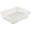 Mini Basket Non-Slip DIN A5 26.5 x 20 x 7 cm Jonas Transparent/Blue