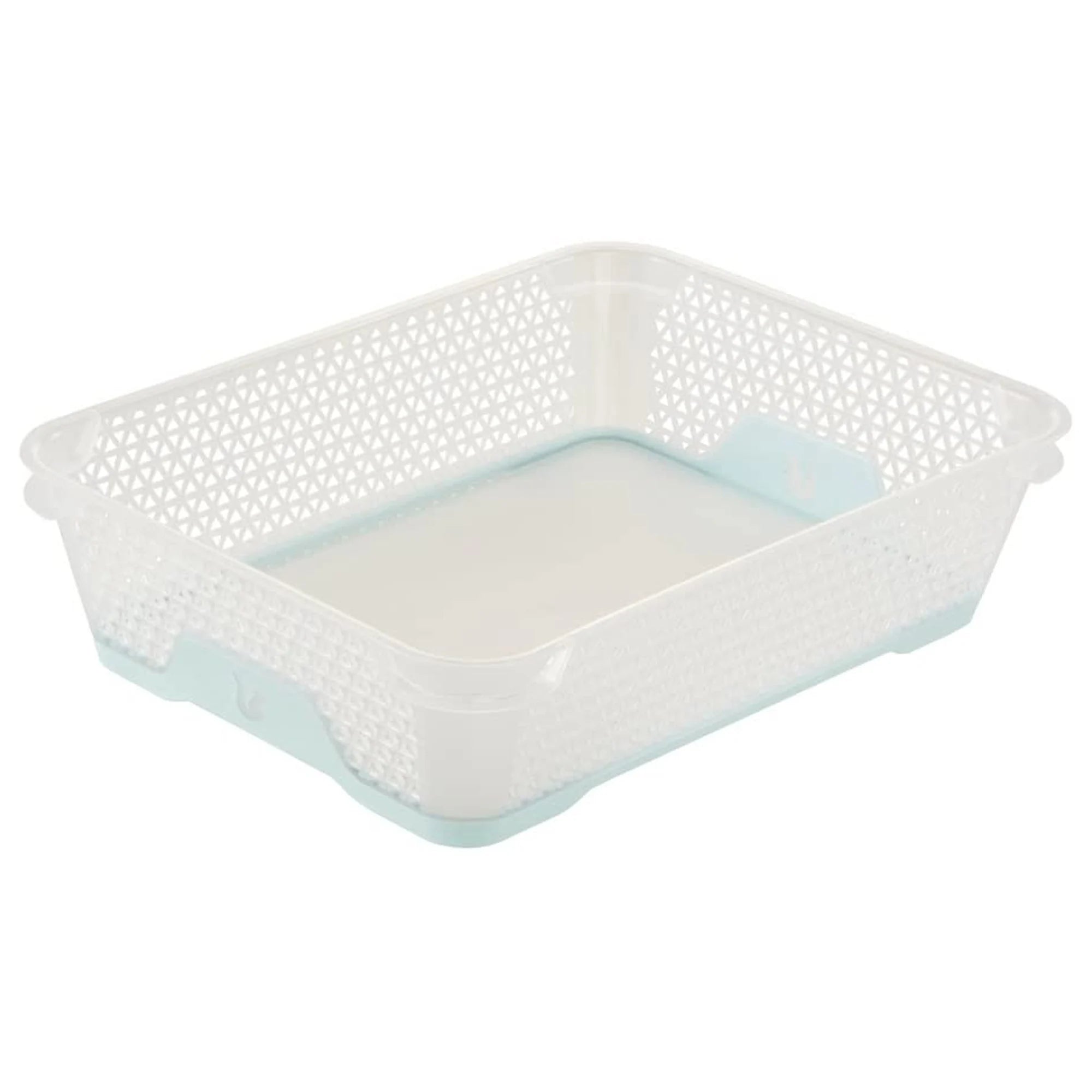 Mini Basket Non-Slip DIN A5 26.5 x 20 x 7 cm Jonas Transparent/Blue