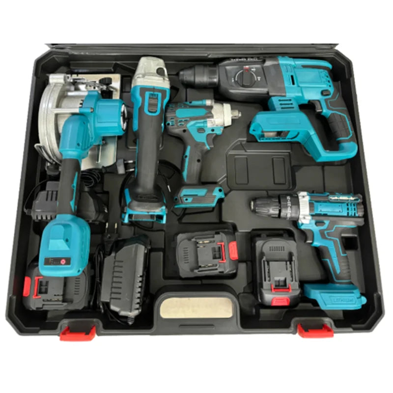 Factory OEM 5-in-1 Brushless Multi-function Cordless Power Tool Set Impact Drill Set