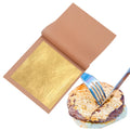 8X8 cm 24K Edible Pure Gold Leaf Sheets Foil for Food Decoration Ice Cream Cake Baking Food Drink Wine Coffee