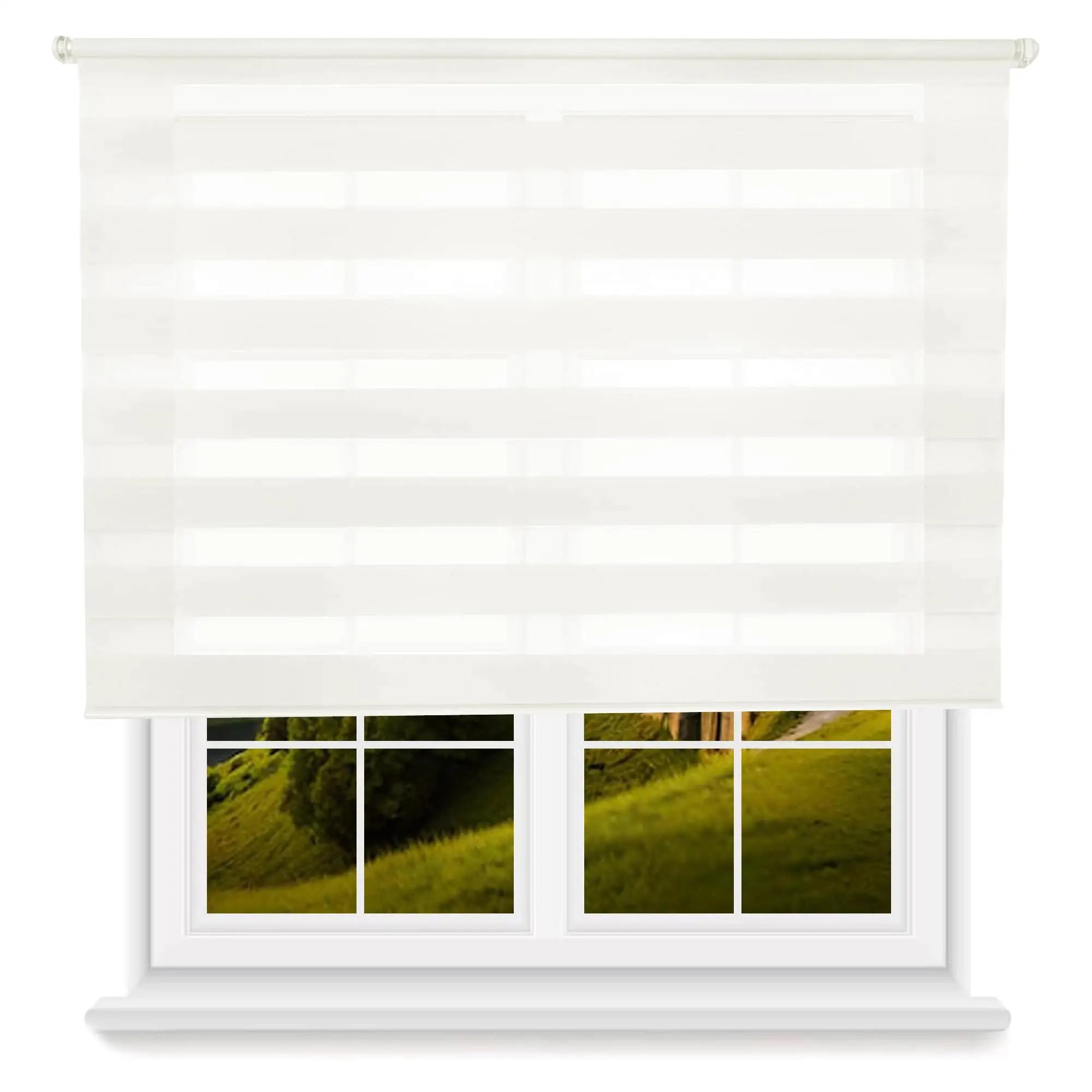 Well Home Day/Night Roller Blind - Off-White 140 x 180cm (width x length)/Fabric size 137 x 175cm