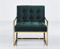 Golden Metal Stainless Steel Metal Design Velvet Soft Bed Fabric Chair Living Room Sofa Hotel