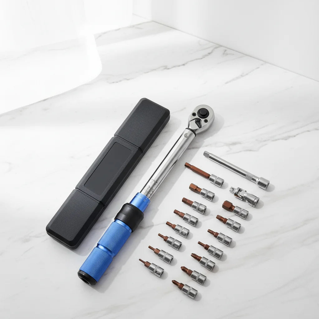 18pcs Bicycle & Auto Repair Torque Wrench Set Adjustable High Precision Maintenance Tool Kit for Professional Mechanics & DIY