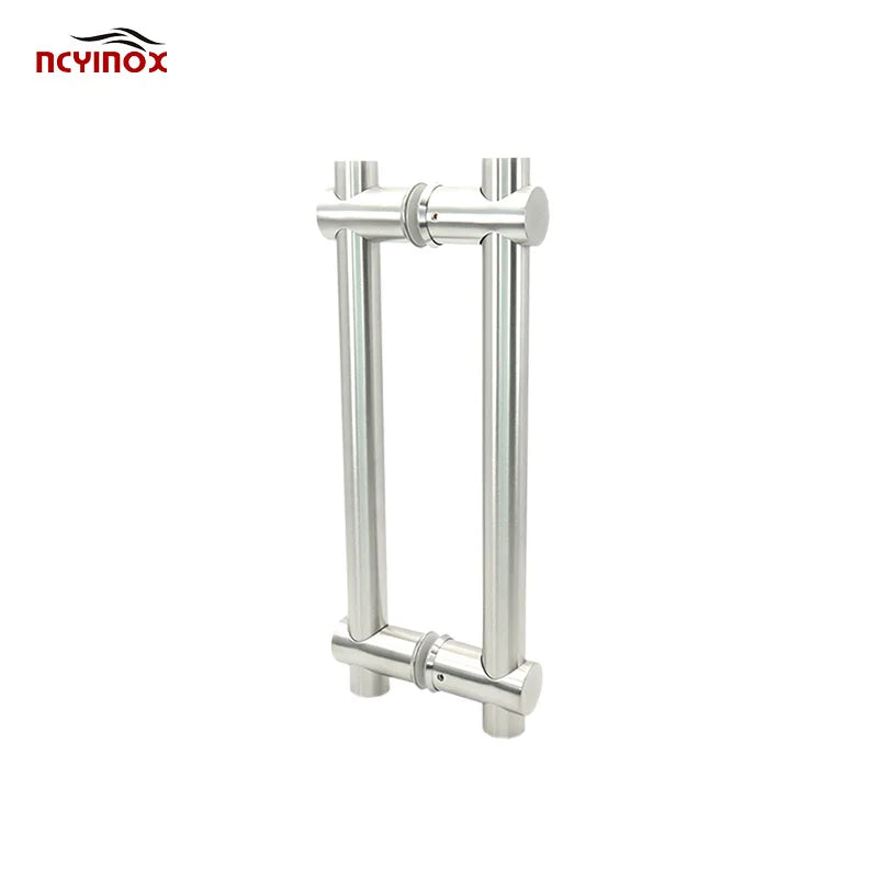Ready Stock Stainless Steel 304 Glass Door Handles with Adjustable Sliding Entrance Design