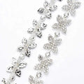 Clover Flower Glass Crystal Chain Sew on Diamante Trim for Clothing Shoes Bags Decoration Accessories