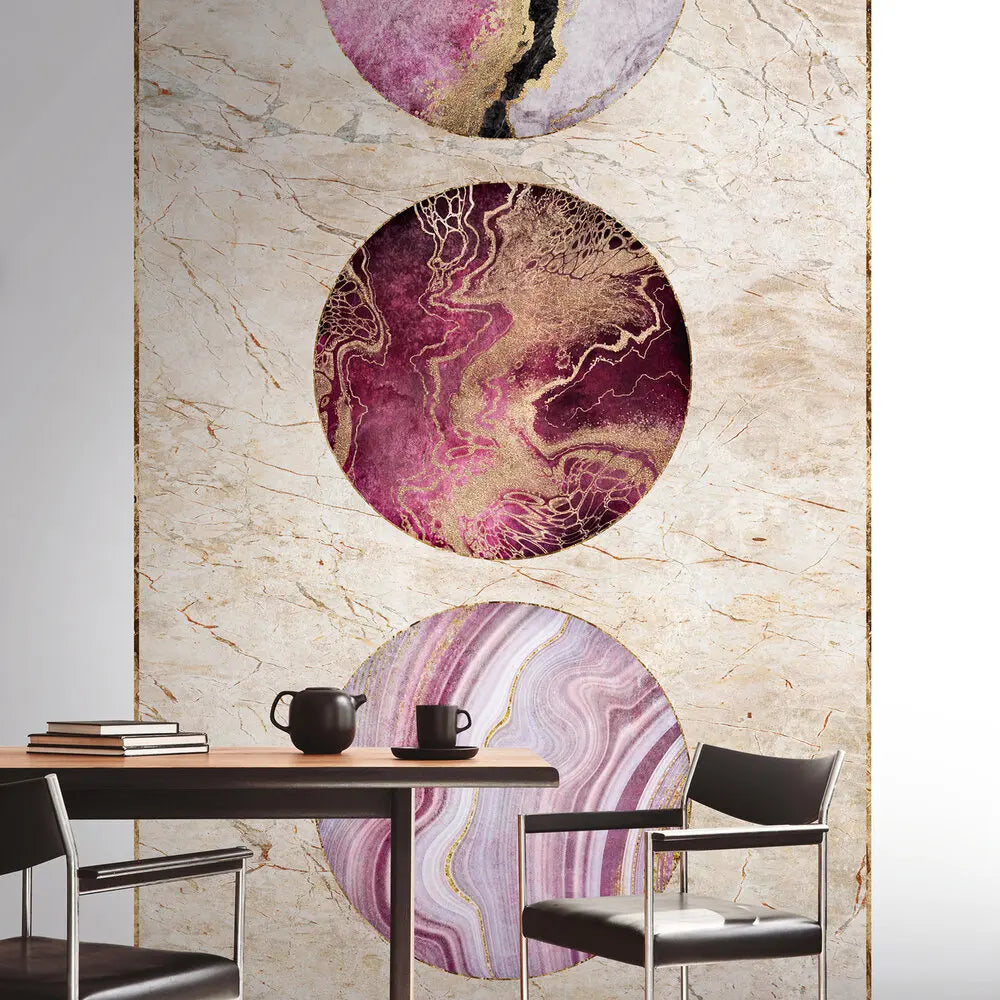 Germany Photo Wallpaper Murals Marble Look Beige Gold Non Woven Vinyl Wall Mural Modern Design Bedroom Hospital 1.59x2.80m