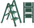 3-Step Foldable Aluminum Ladder Stool with CE Certification 150kg Load Capacity