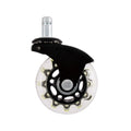 2.5 Inch Replacement PVC Office Chair Caster Wheels Steel Friction Ring Stem Light Duty for Dining Warehouse Outdoor Hotels