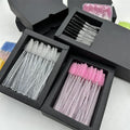 50PCS Pink Disposable Mascara Brushes Crystal Eyelash Brushes for Make up Brush Cleaner