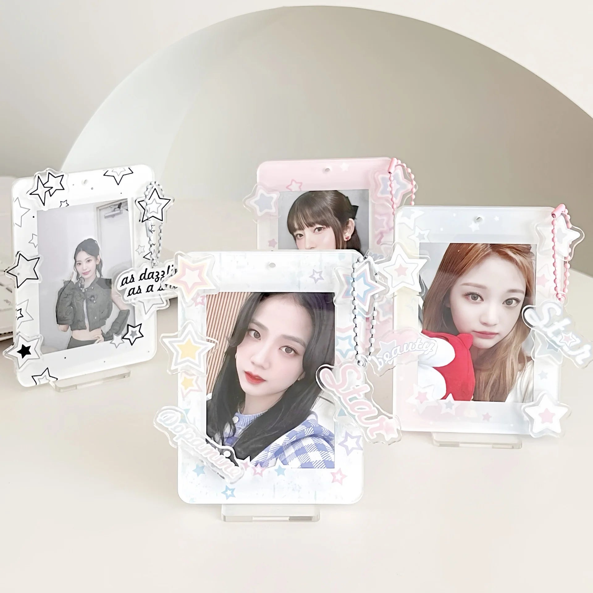 LEYING New Custom Design Plastic Acrylic Waterproof Handmade Promotional PhotoCard Holder for Kpop Stars Collectors