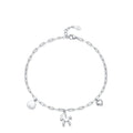 SL1680 925 Sterling Silver Animal Bracelet Adjustable Chain Link for Women Engagement Anniversary Jewelry
