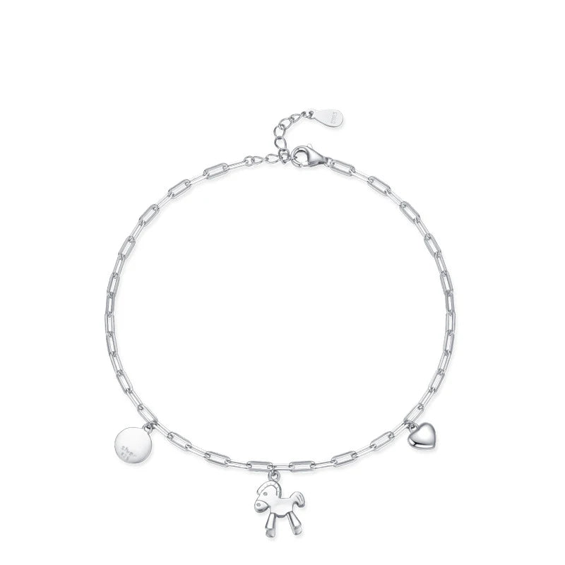 SL1680 925 Sterling Silver Animal Bracelet Adjustable Chain Link for Women Engagement Anniversary Jewelry