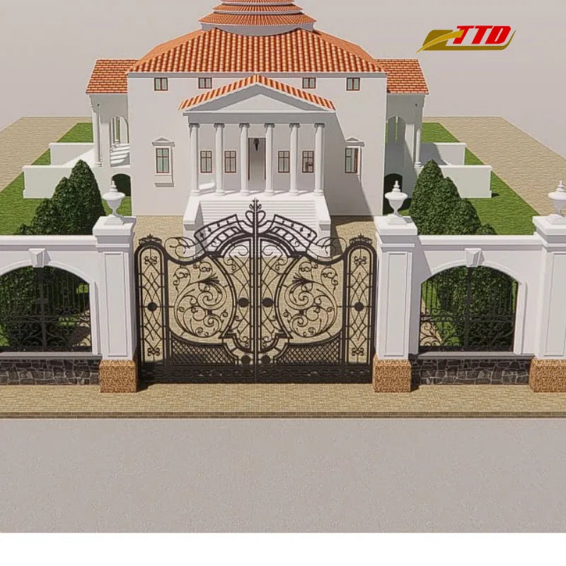 Discover Elegant House Compound Main Gate Designs with Strong Iron Gate Styles and Modern Swing Gate Control Features