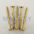 Straw Rope Nail Wafer Head Chipboard Double Thread Torx Round Chipboard Construction  Wood Screw With Knur Knurl