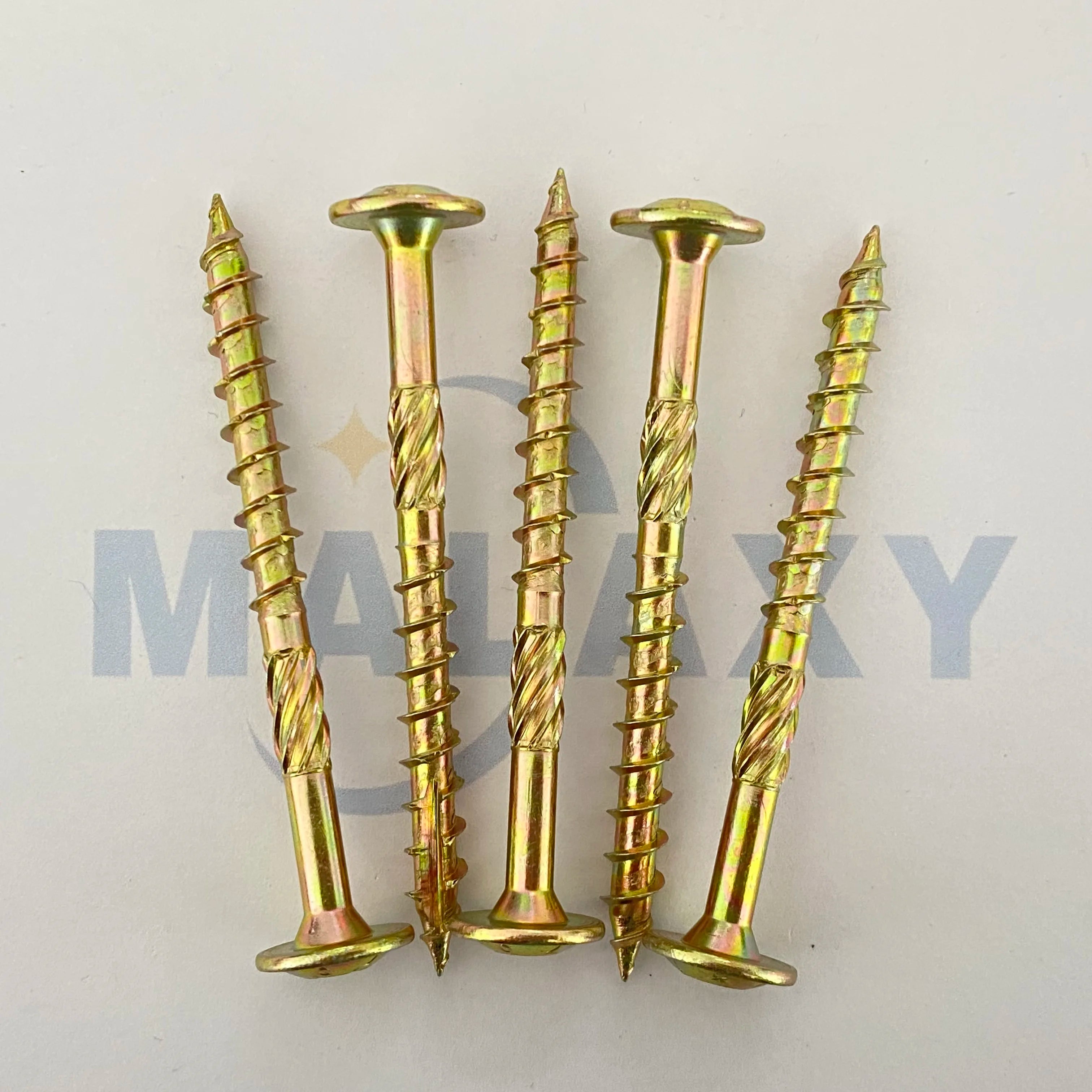 Straw Rope Nail Wafer Head Chipboard Double Thread Torx Round Chipboard Construction  Wood Screw With Knur Knurl